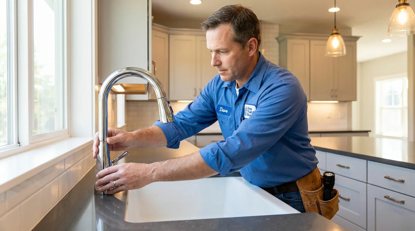 Kitchen faucet installation by Johns Plumbing LLC in Satellite Beach