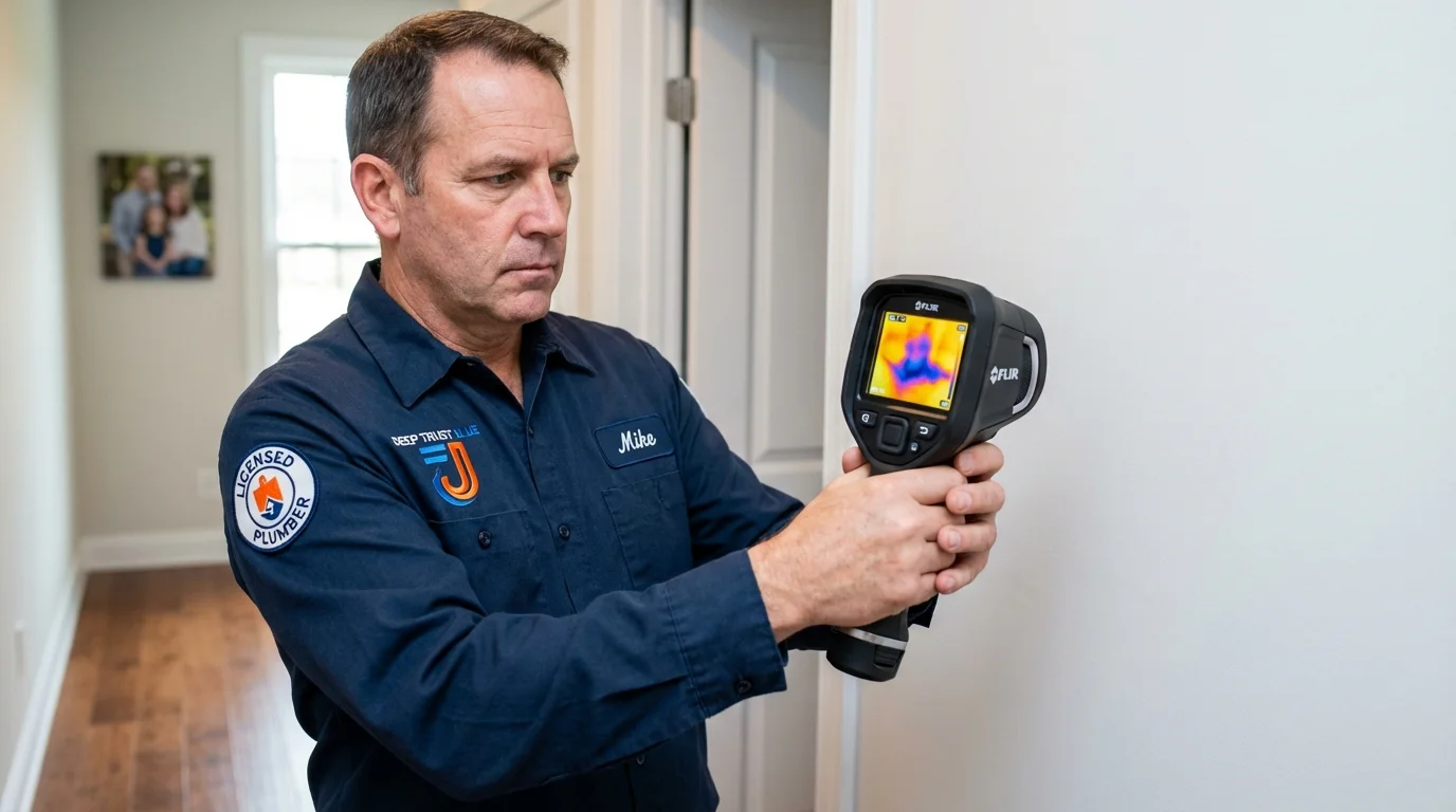 Thermal imaging leak detection by Johns Plumbing LLC in Satellite Beach