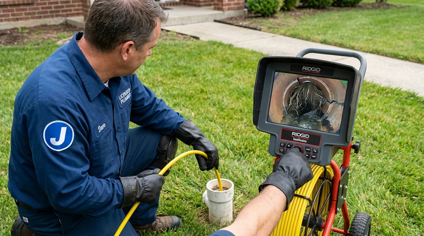 Sewer camera inspection being performed by Johns Plumbing LLC in Satellite Beach