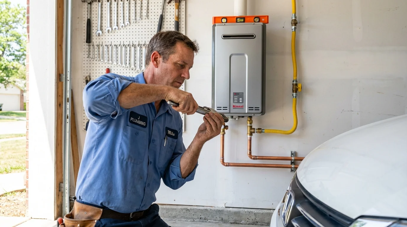 Tankless water heater installation by a Johns Plumbing LLC plumber in Satellite Beach